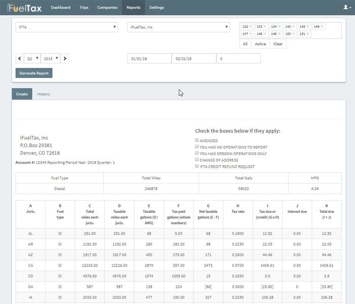 IFTA Fuel Tax Reporting